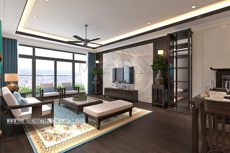 Thiết kế nội thất phòng khách với chất liệu và màu sắc độc đáo của đồ gỗ đã mang lại cho gia chủ không gian sống thật thân thiện, ấm áp và không kém phần sang trọng. Tư vấn chọn lựa mẫu trang trí phòng khách sang trọng và ấn tượng
