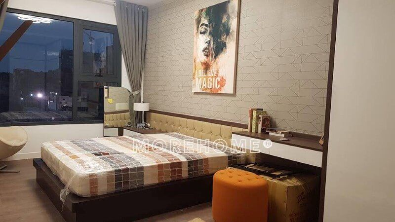Thi công nội thất phòng ngủ theo phong cách hiện đại để trang trí căn hộ chung cư Imperia sky garden tại Hà Nội.