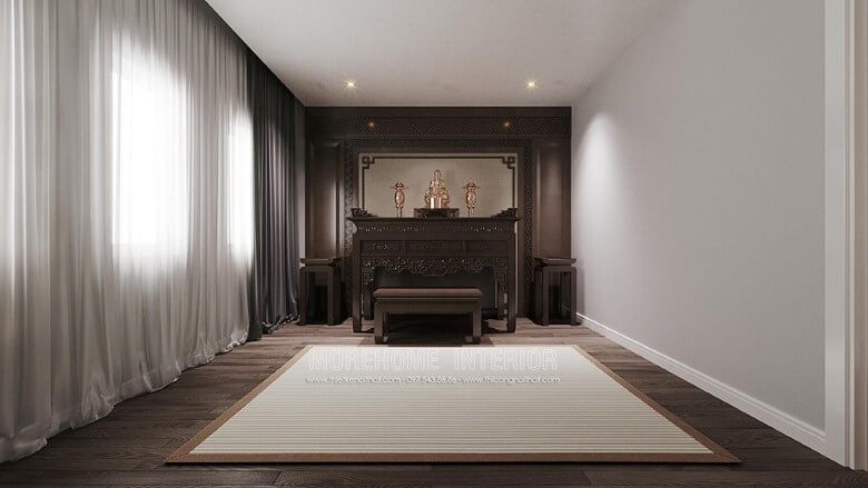 Morehome cung cấp mẫu trang trí nội thất phòng thờ hiện đại bằng gỗ tự nhiên cao cấp cho các căn hộ chung cư cao cấp, nhà biệt thự, nhà phố của chủ nhà.